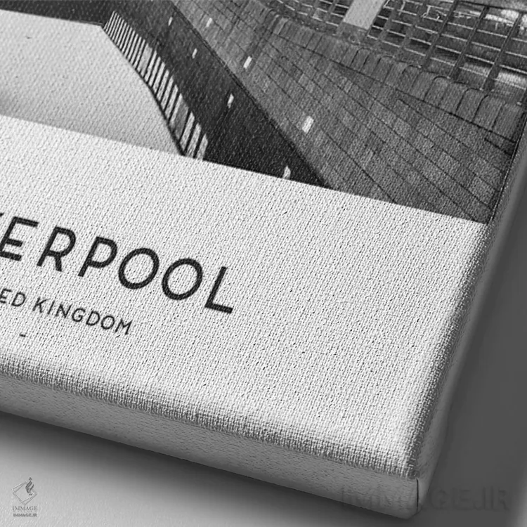 تابلو دکوراتیو لیورپول اثر نائومی دیویس - نمای نزدیک بافت بوم