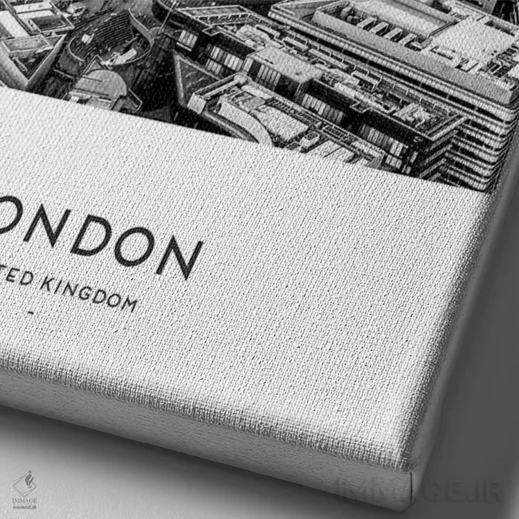 تابلو دکوراتیو لندن انگلستان اثر نائومی دیویس - نمای نزدیک بافت بوم