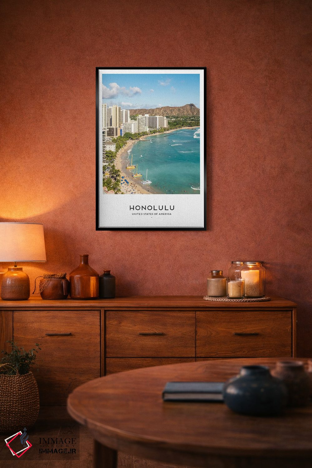 تابلو دکوراتیو هونولولو هاوایی اثر نائومی دیویس - D6B