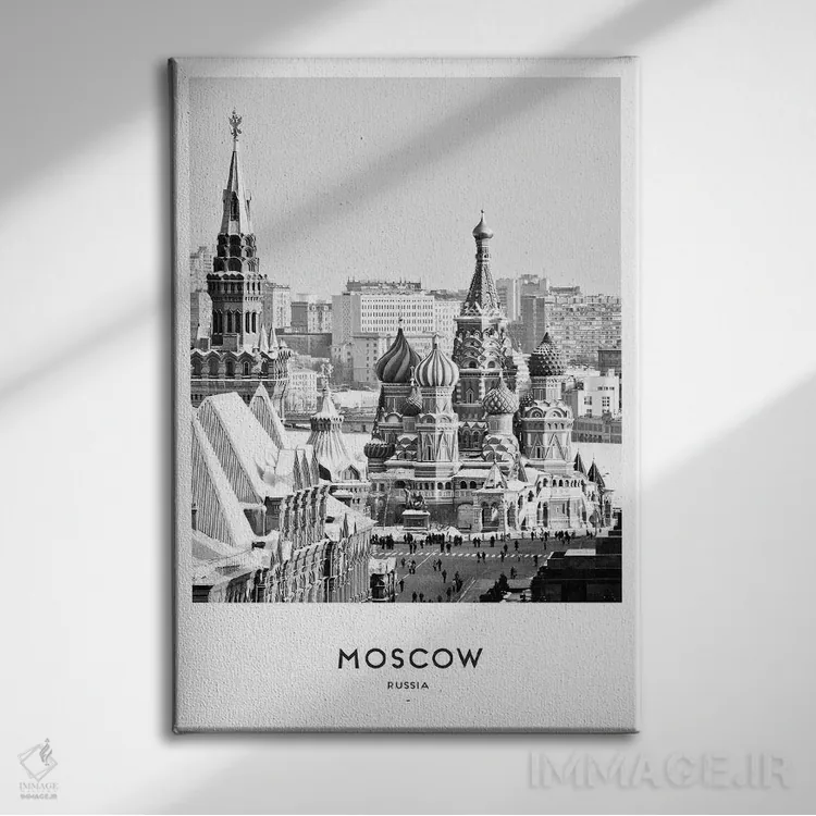 تابلو دکوراتیو مسکو روسیه اثر نائومی دیویس - نمای روبهرو روی دیوار
