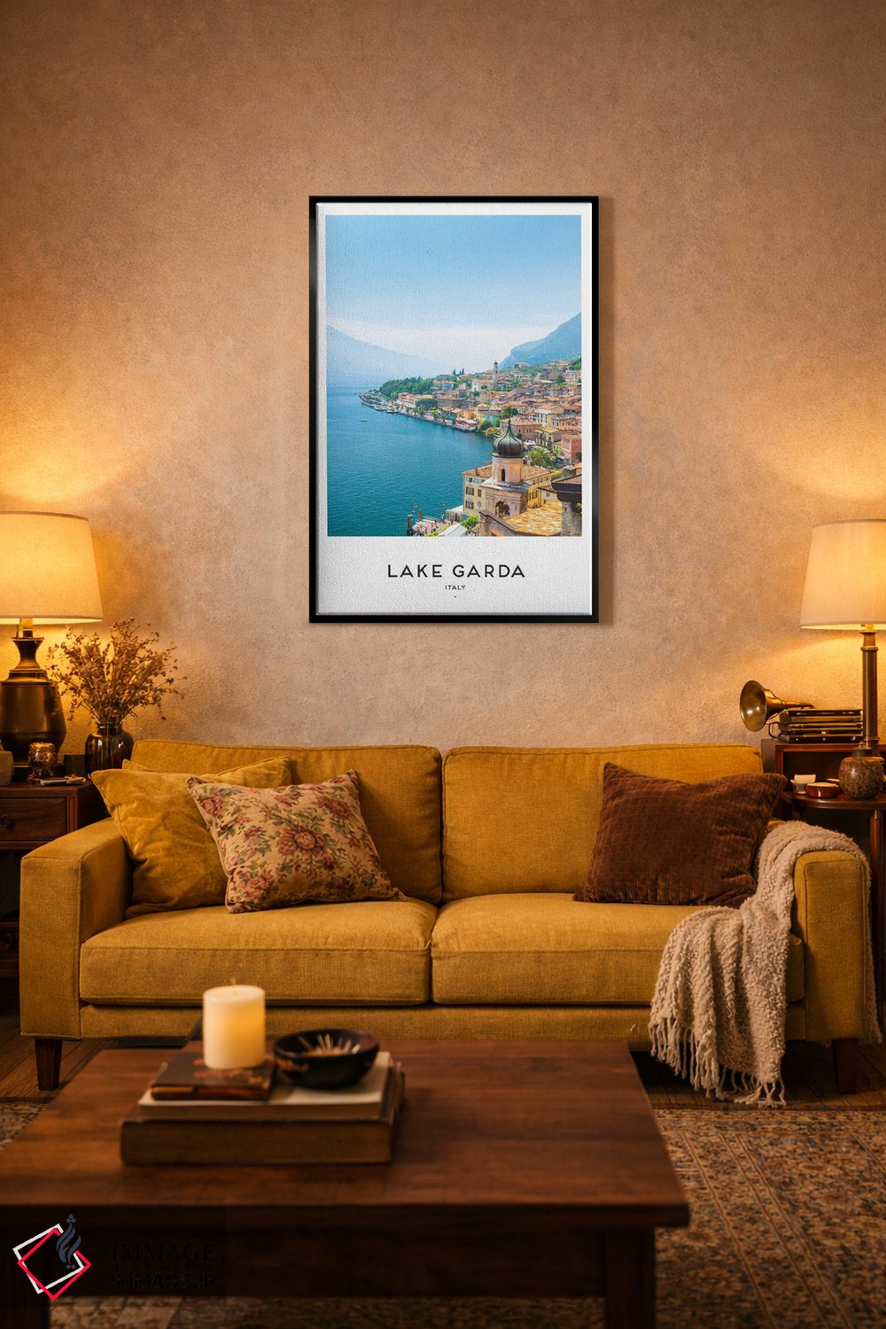 تابلو دکوراتیو دریاچه گاردا ایتالیا اثر نائومی دیویس - D2B