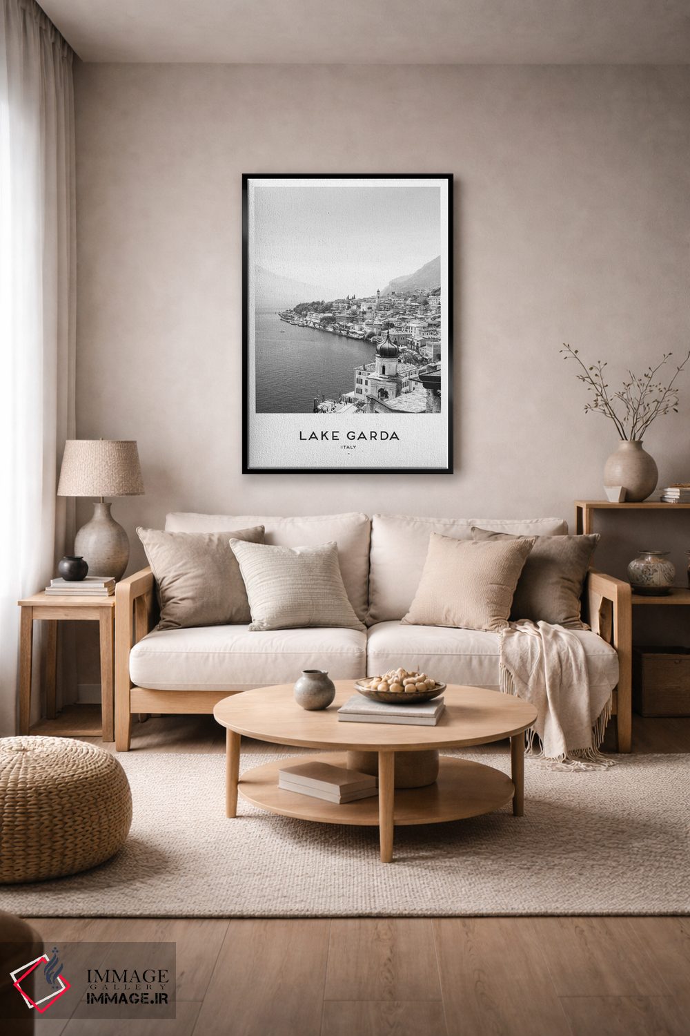 تابلو دکوراتیو دریاچه گاردا ایتالیا اثر نائومی دیویس - D5B