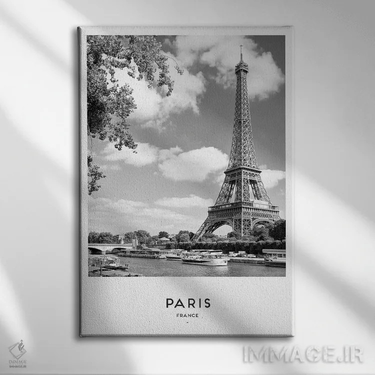 تابلو دکوراتیو پاریس فرانسه اثر نائومی دیویس - نمای روبهرو روی دیوار