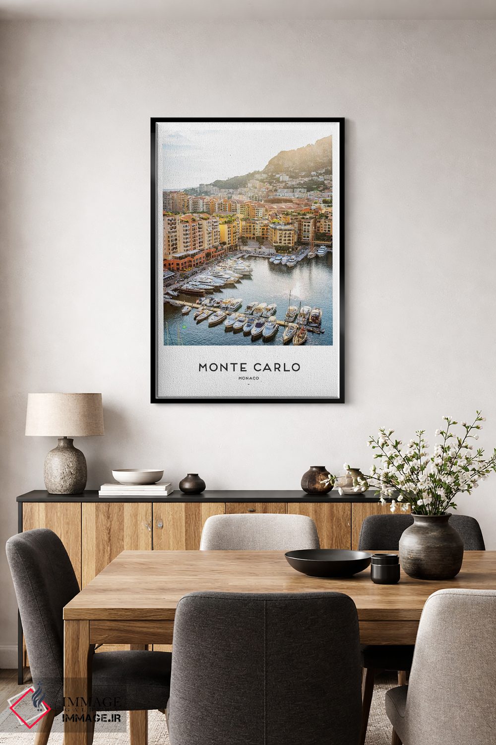 تابلو دکوراتیو مونت کارلو موناکو اثر نائومی دیویس - D3B