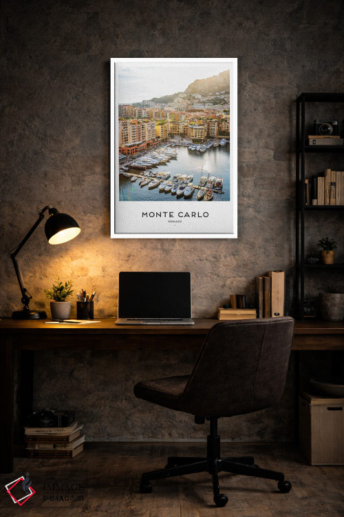تابلو دکوراتیو مونت کارلو موناکو اثر نائومی دیویس - D4W