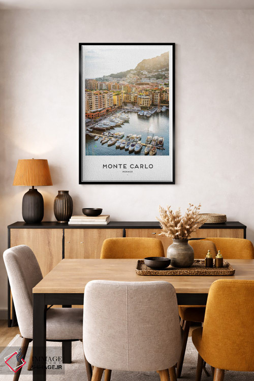 تابلو دکوراتیو مونت کارلو موناکو اثر نائومی دیویس - D5B