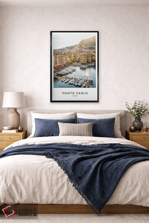 تابلو دکوراتیو مونت کارلو موناکو اثر نائومی دیویس - D6B