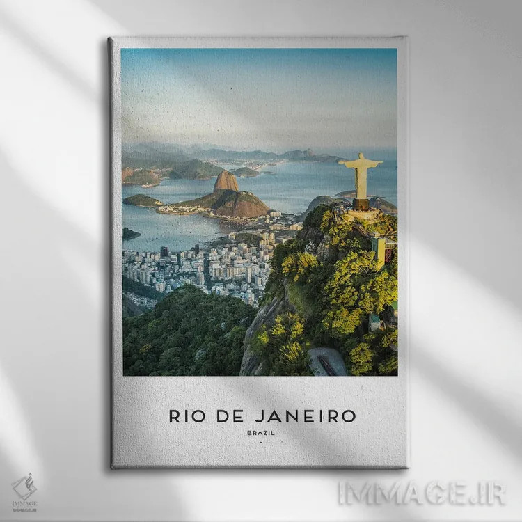 تابلو دکوراتیو ریو برزیل اثر نائومی دیویس - نمای روبهرو روی دیوار