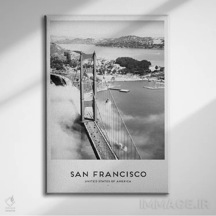 تابلو دکوراتیو سان فرانسیسکو اثر نائومی دیویس - نمای روبهرو روی دیوار