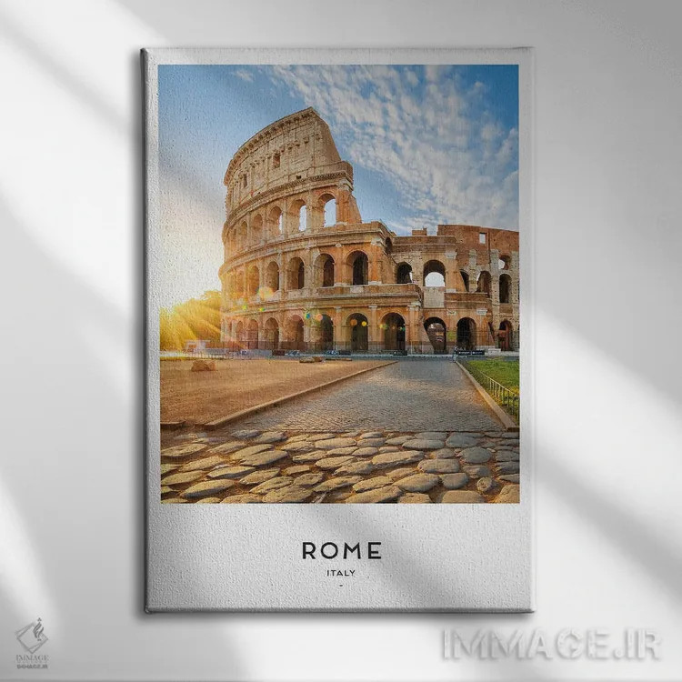 تابلو دکوراتیو رم ایتالیا اثر نائومی دیویس - نمای روبهرو روی دیوار