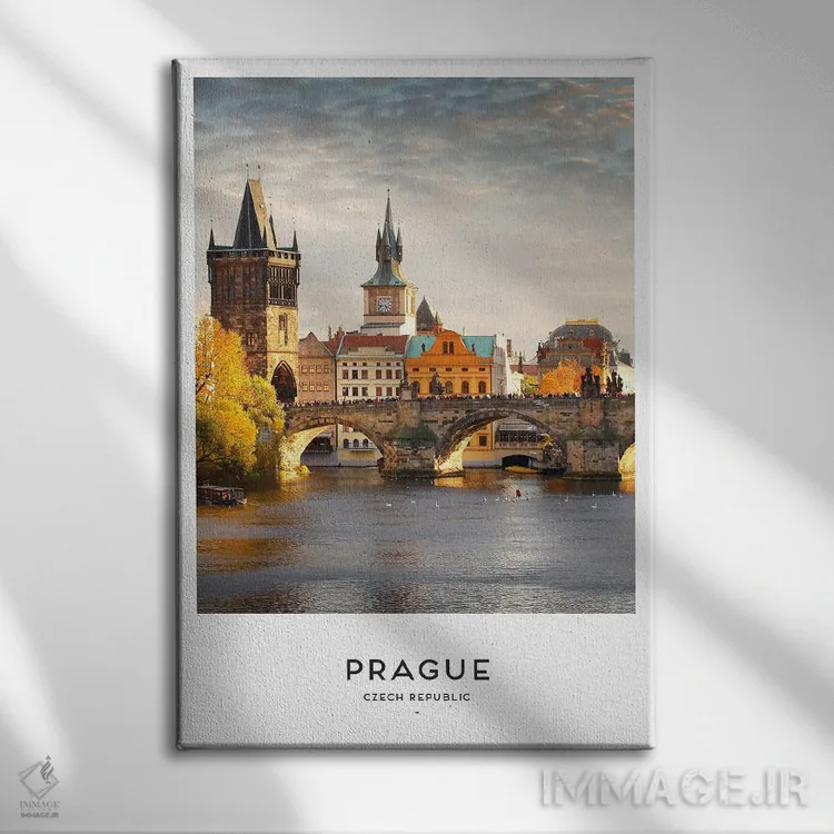 تابلو دکوراتیو پراگ جمهوری چک اثر نائومی دیویس - نمای روبهرو روی دیوار