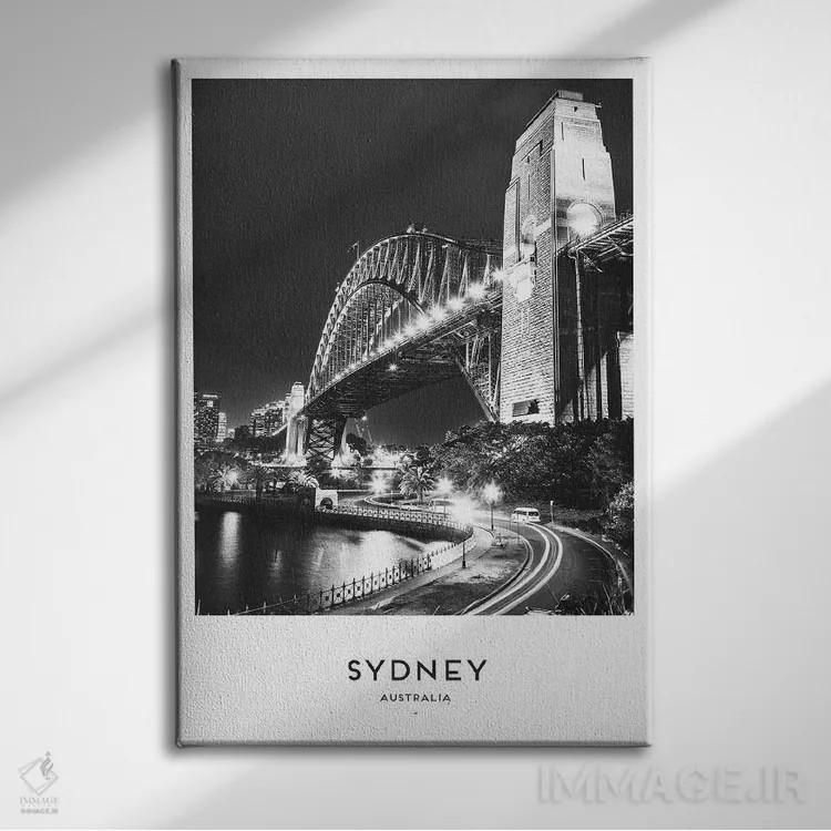 تابلو دکوراتیو پل بندرگاه سیدنی اثر نائومی دیویس - نمای روبهرو روی دیوار