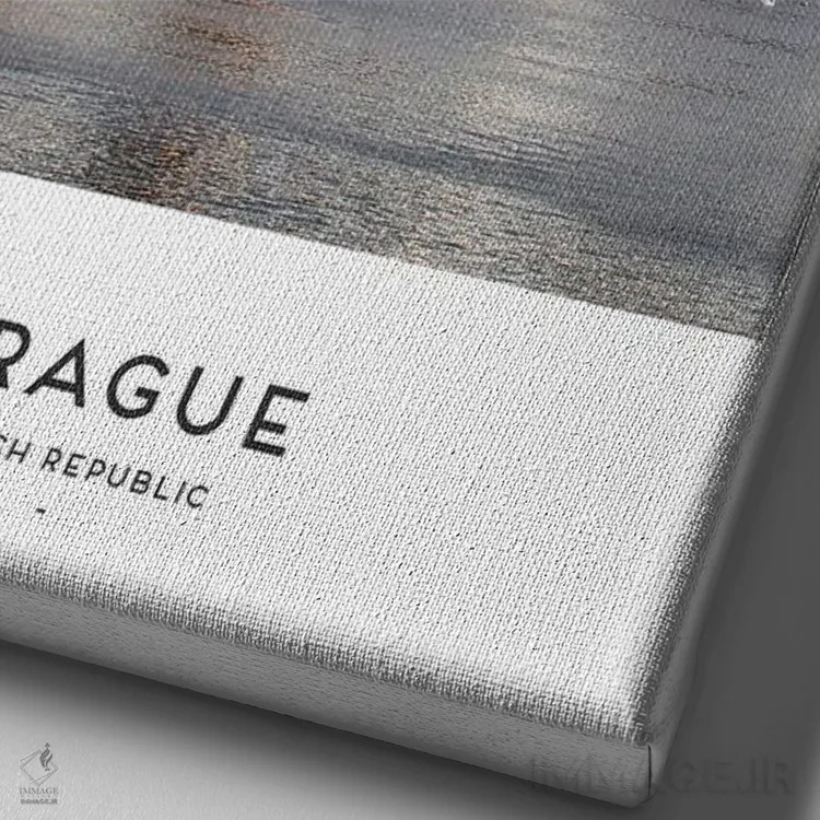 تابلو دکوراتیو پراگ جمهوری چک اثر نائومی دیویس - نمای نزدیک بافت بوم