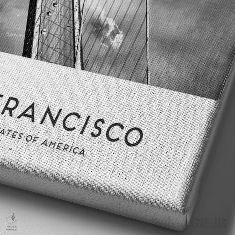 تابلو دکوراتیو سان فرانسیسکو اثر نائومی دیویس - نمای نزدیک بافت بوم