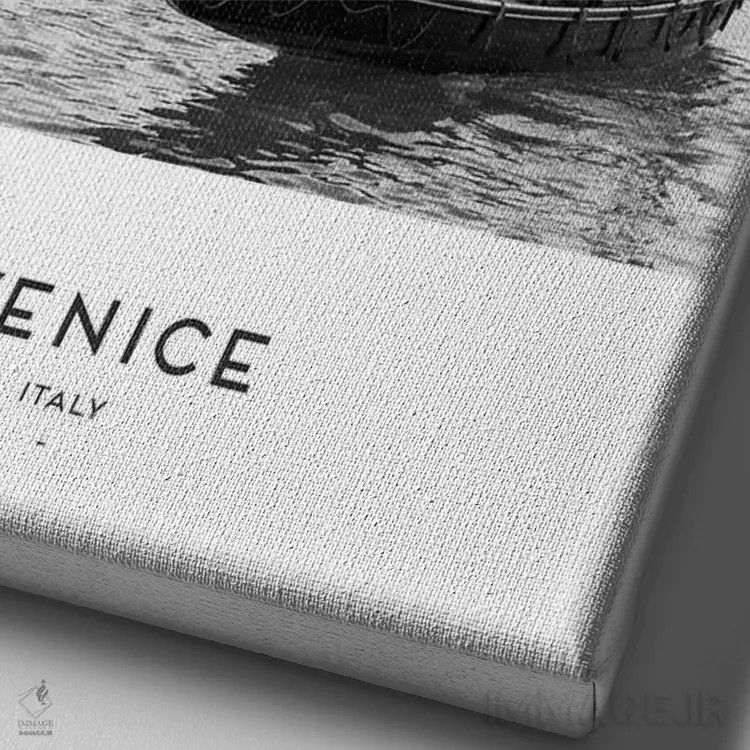 تابلو دکوراتیو گوندولا ونیز اثر نائومی دیویس - نمای نزدیک بافت بوم