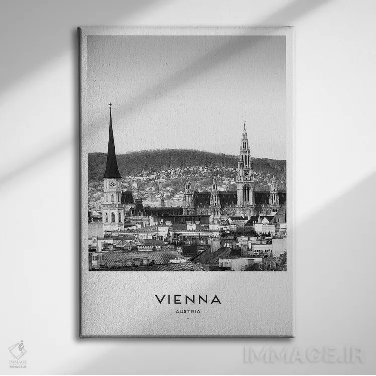 تابلو دکوراتیو وین اتریش اثر نائومی دیویس - نمای روبهرو روی دیوار