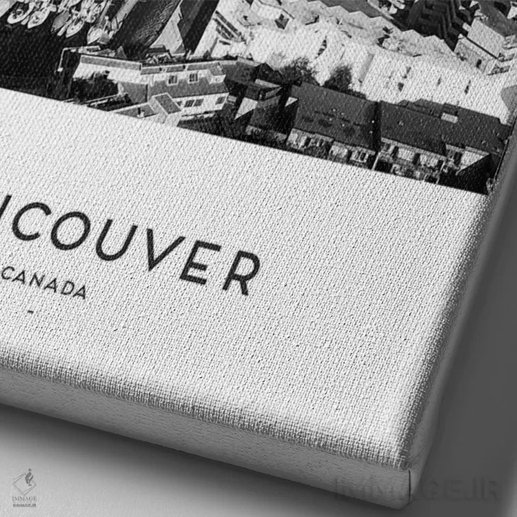 تابلو دکوراتیو ونکوور کانادا اثر نائومی دیویس - نمای نزدیک بافت بوم