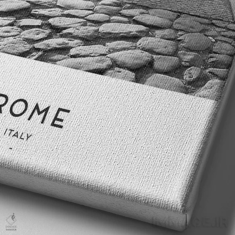 تابلو دکوراتیو رم ایتالیا اثر نائومی دیویس - نمای نزدیک بافت بوم