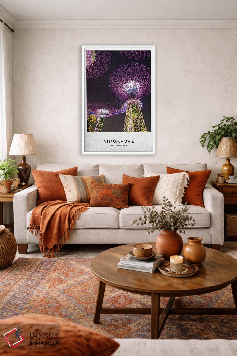 تابلو دکوراتیو سنگاپور اثر نائومی دیویس - D2W