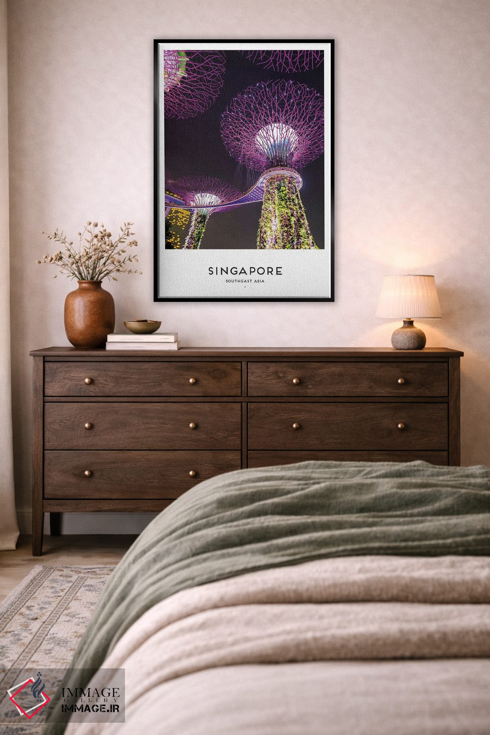 تابلو دکوراتیو سنگاپور اثر نائومی دیویس - D5B