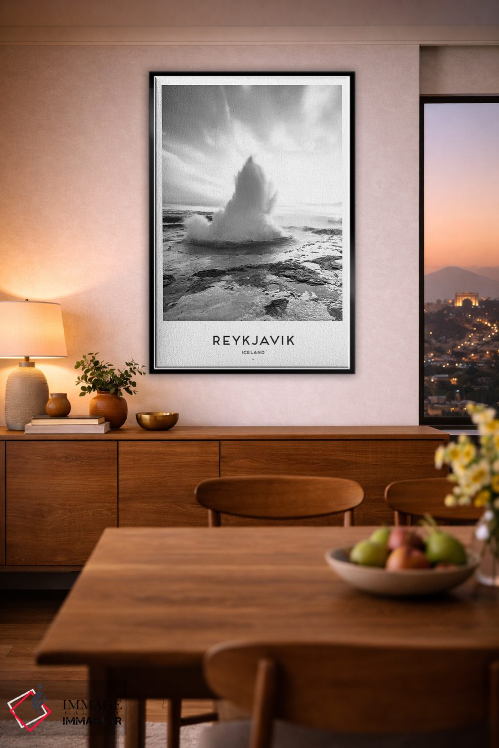 تابلو دکوراتیو ریکیاویک ایسلند اثر نائومی دیویس - D2B