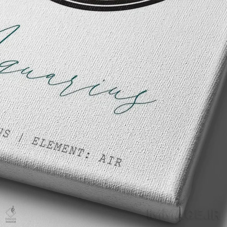 تابلو دکوراتیو صورت فلکی دلو اثر نائومی دیویس - نمای نزدیک بافت بوم