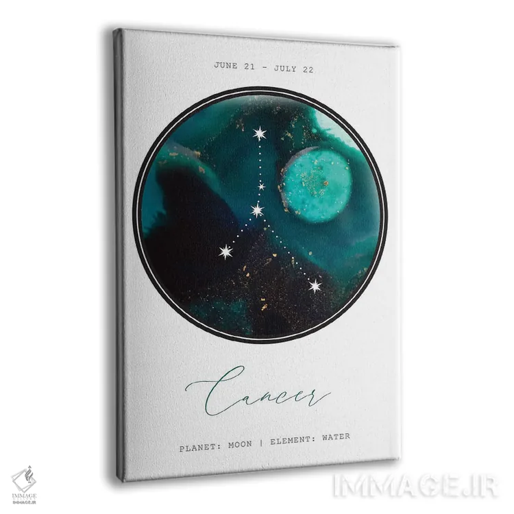 تابلو دکوراتیو صورت فلکی سرطان اثر نائومی دیویس - نمای پرسپکتیو محصول