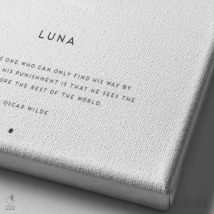 تابلو دکوراتیو لونا اثر نائومی دیویس - نمای نزدیک بافت بوم