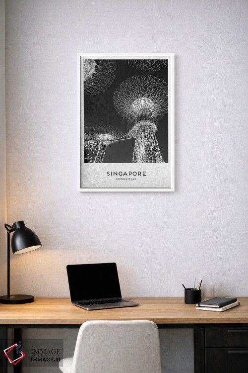 تابلو دکوراتیو سنگاپور اثر نائومی دیویس - D1W