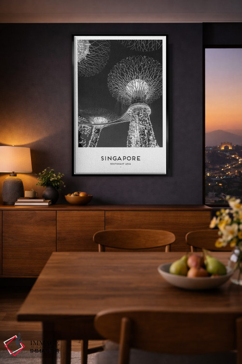 تابلو دکوراتیو سنگاپور اثر نائومی دیویس - D2B