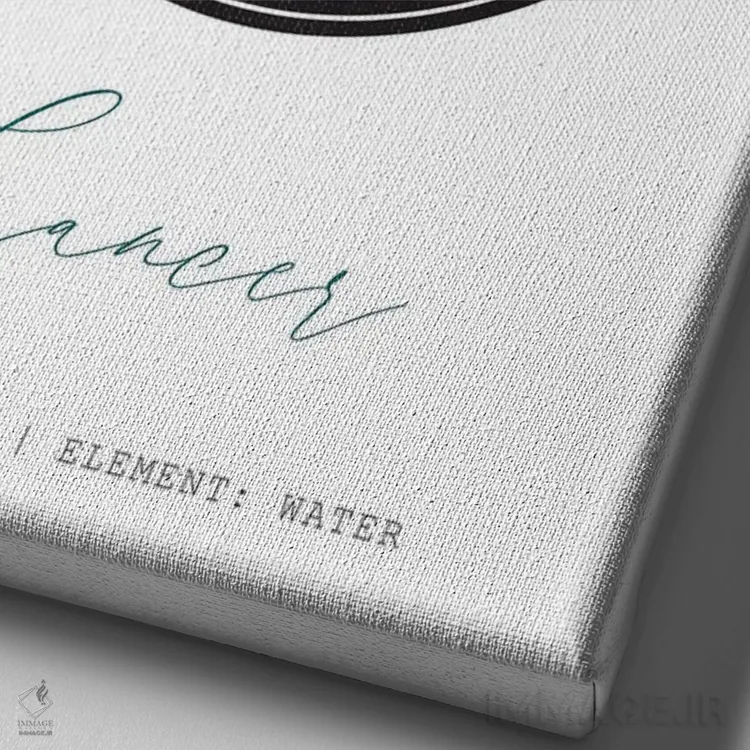 تابلو دکوراتیو صورت فلکی سرطان اثر نائومی دیویس - نمای نزدیک بافت بوم