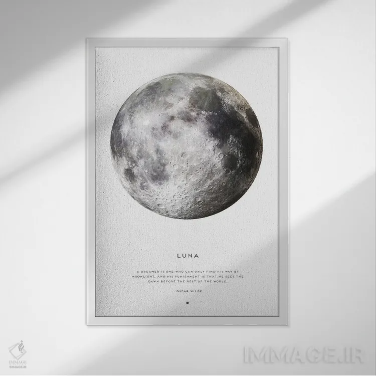 تابلو دکوراتیو لونا اثر نائومی دیویس - نمای قابدار سفید