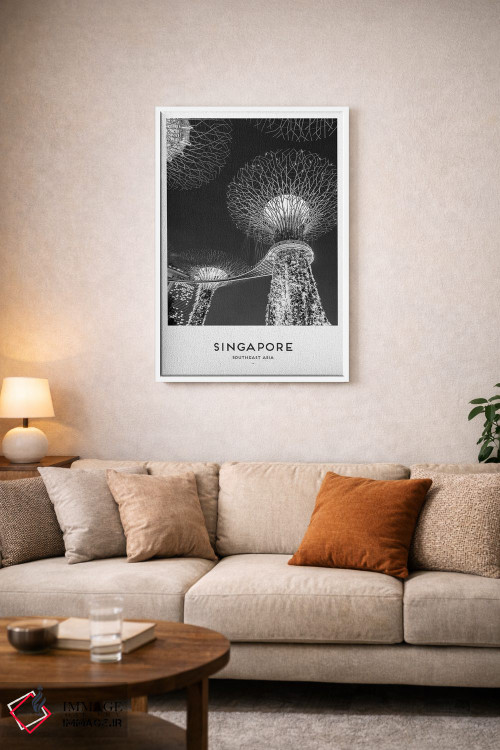 تابلو دکوراتیو سنگاپور اثر نائومی دیویس - D3W
