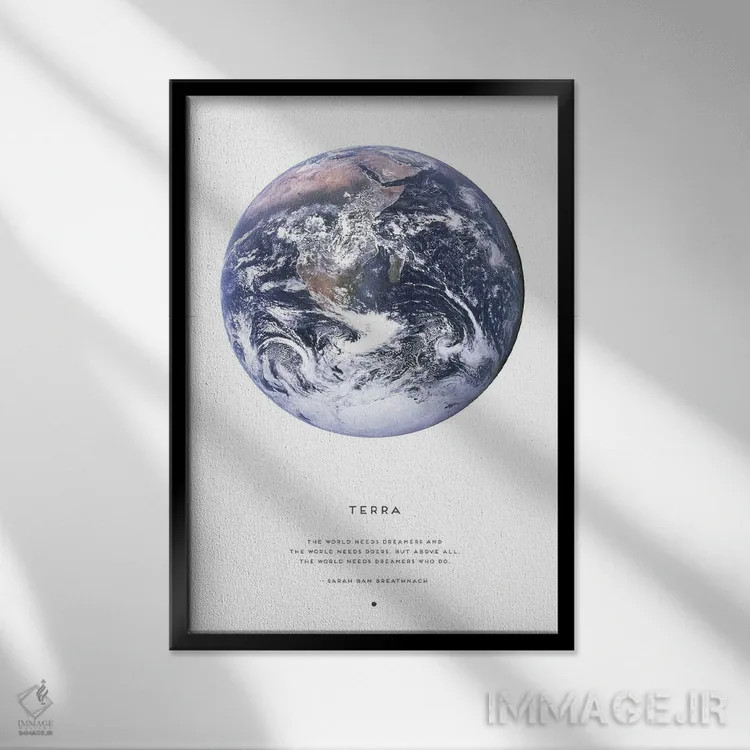 تابلو دکوراتیو ترا اثر نائومی دیویس - نمای قابدار مشکی