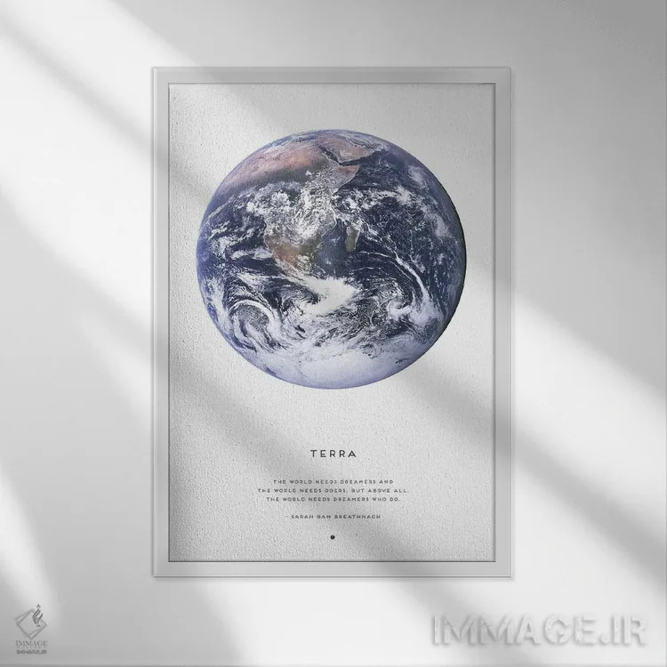 تابلو دکوراتیو ترا اثر نائومی دیویس - نمای قابدار سفید