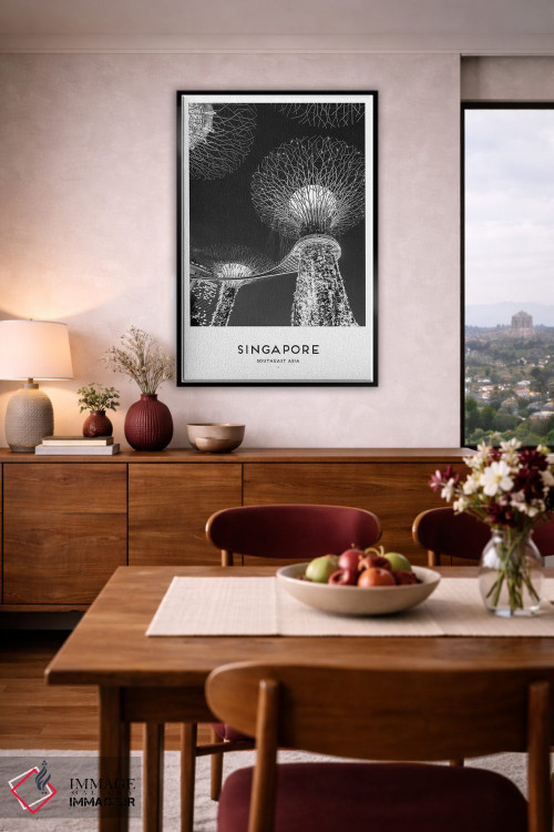 تابلو دکوراتیو سنگاپور اثر نائومی دیویس - D4B