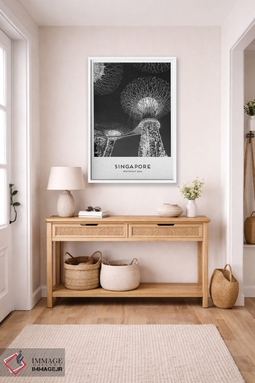 تابلو دکوراتیو سنگاپور اثر نائومی دیویس - D5W