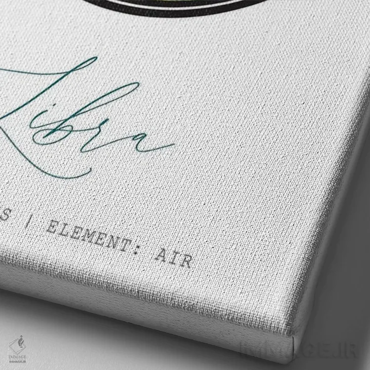 تابلو دکوراتیو صورت فلکی میزان اثر نائومی دیویس - نمای نزدیک بافت بوم