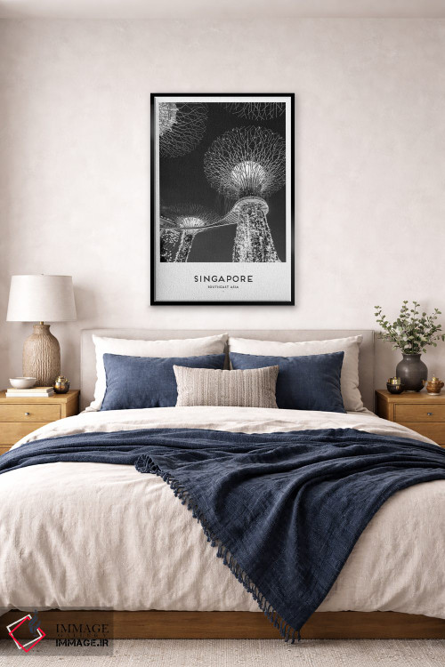 تابلو دکوراتیو سنگاپور اثر نائومی دیویس - D6B