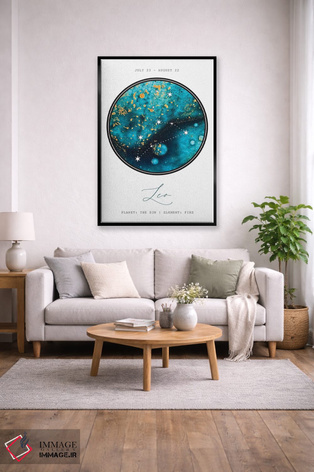 تابلو دکوراتیو صورت فلکی اسد اثر نائومی دیویس - D2B