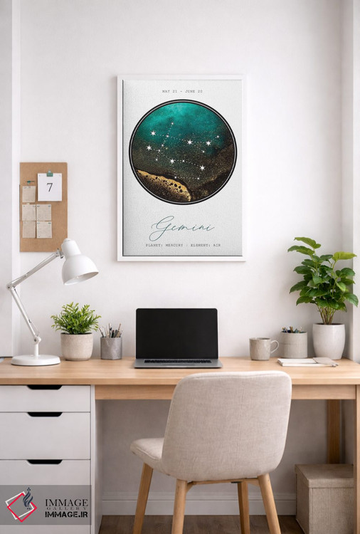 تابلو دکوراتیو صورت فلکی جوزا اثر نائومی دیویس - D4W