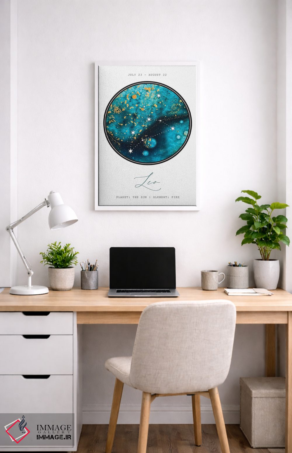 تابلو دکوراتیو صورت فلکی اسد اثر نائومی دیویس - D3W
