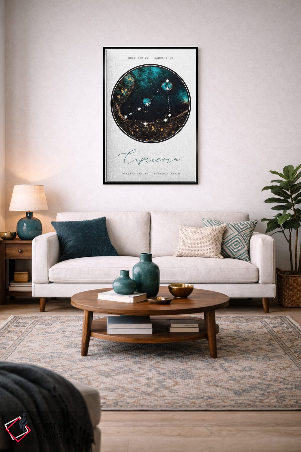 تابلو دکوراتیو صورت فلکی جدی اثر نائومی دیویس - D3B