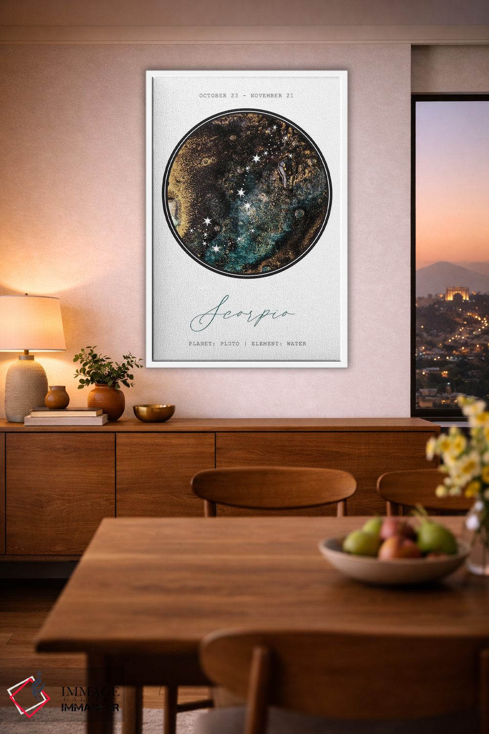 تابلو دکوراتیو صورت فلکی عقرب اثر نائومی دیویس - D1W