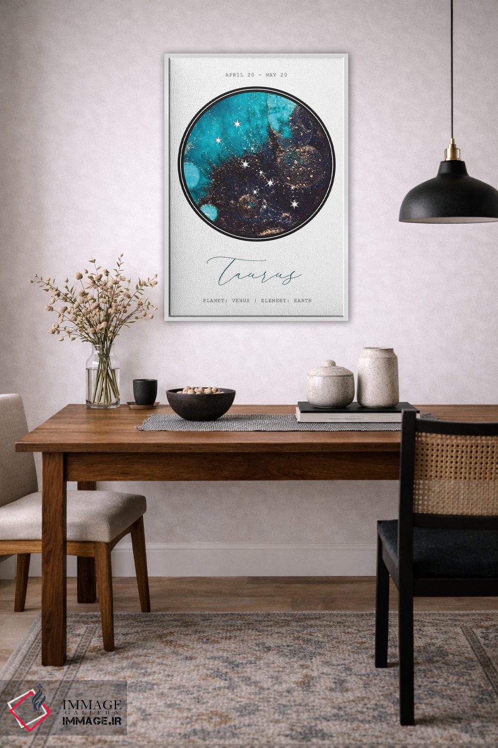 تابلو دکوراتیو صورت فلکی ثور اثر نائومی دیویس - D2W