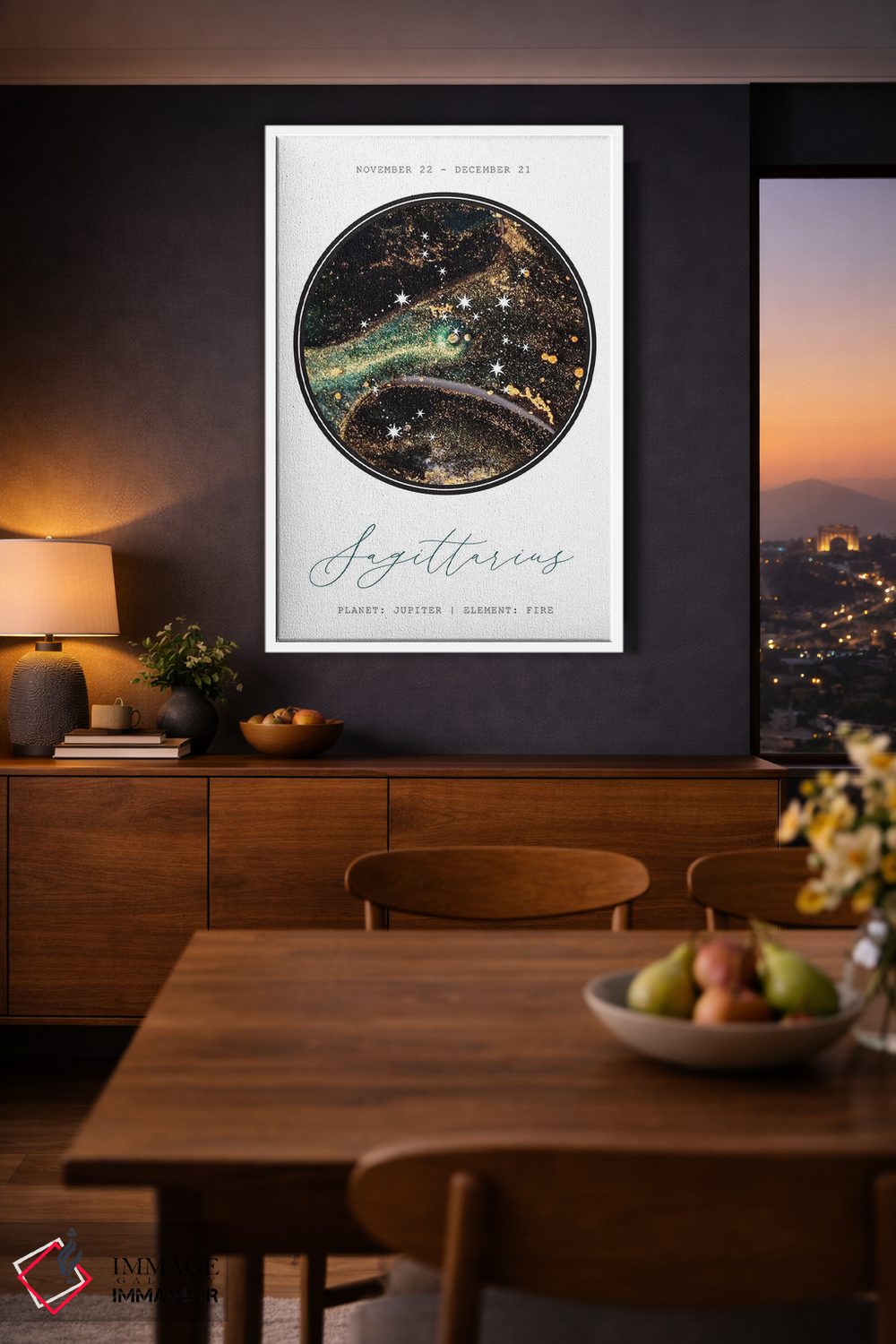 تابلو دکوراتیو صورت فلکی قوس اثر نائومی دیویس - D3W