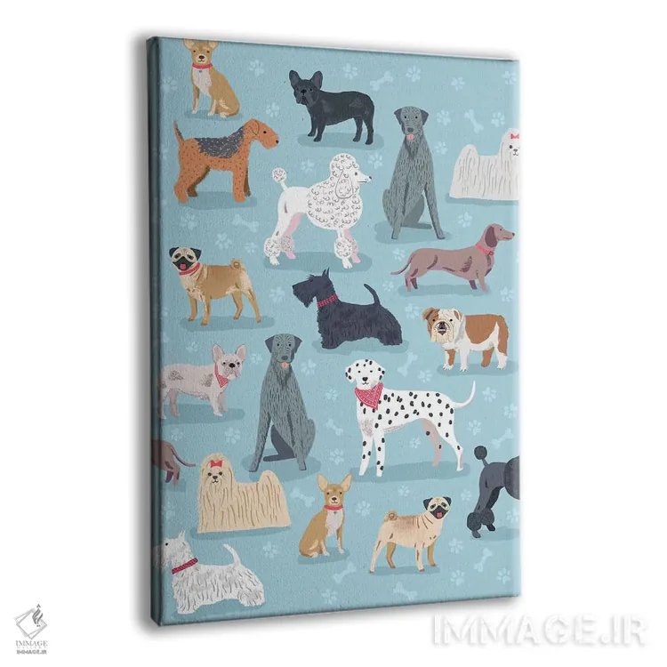 تابلو دکوراتیو سگ و استخوان روزمره ۱ اثر نانسی مک کنزی - نمای پرسپکتیو محصول