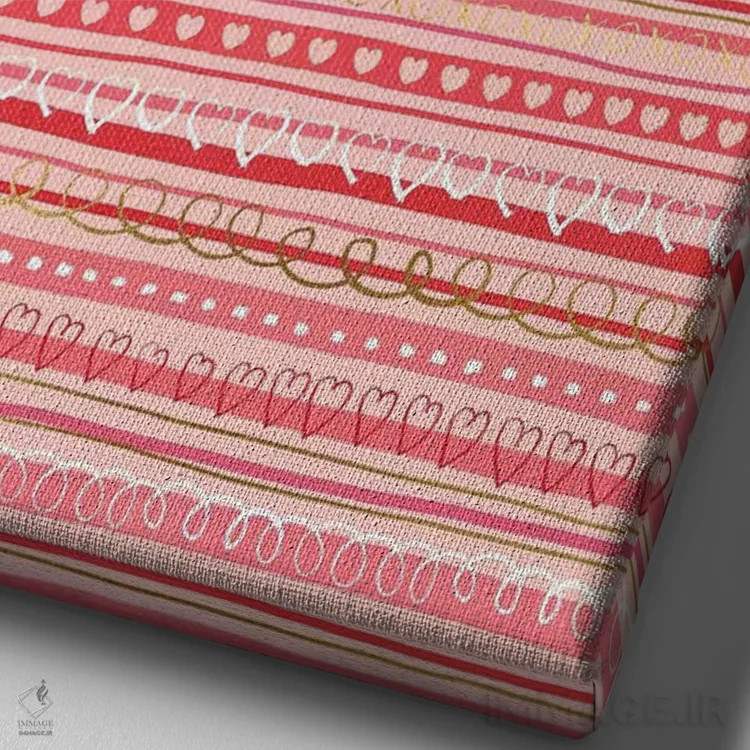 تابلو انتزاعی قلب و روح اثر نانسی مک کنزی - نمای نزدیک بافت بوم