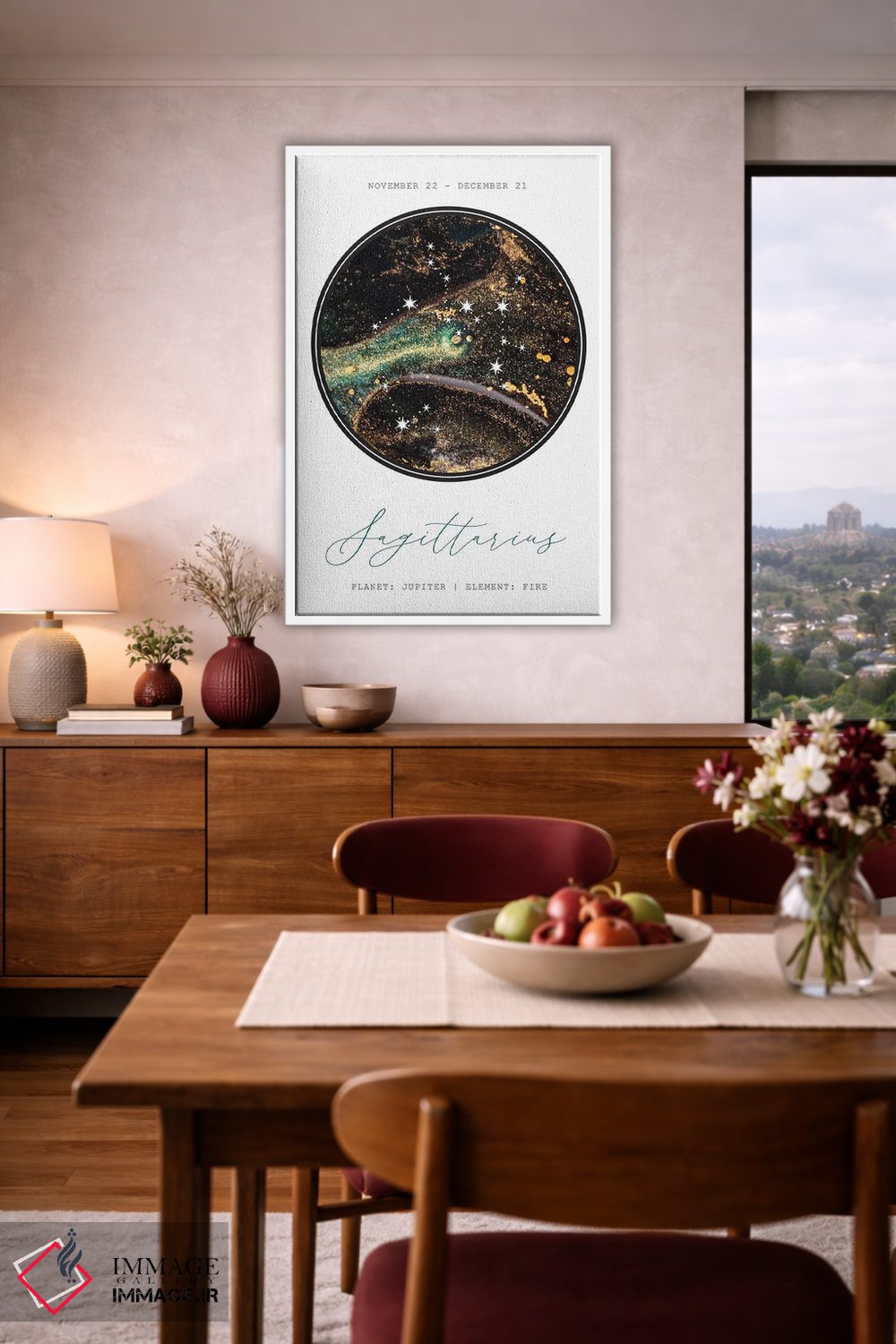 تابلو دکوراتیو صورت فلکی قوس اثر نائومی دیویس - D4W