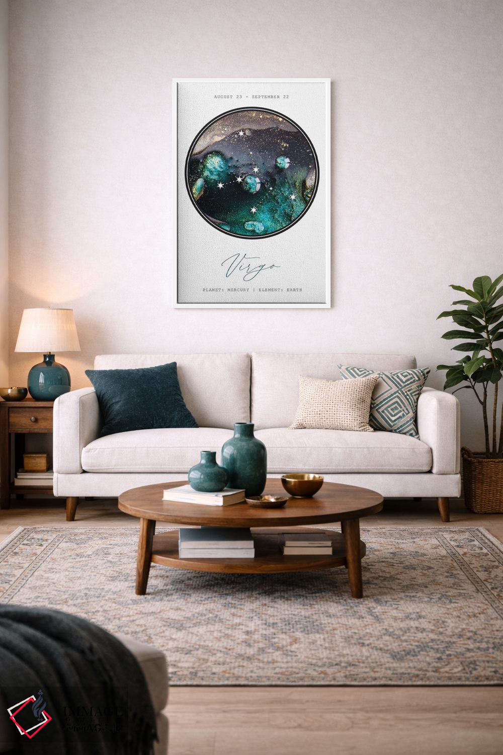 تابلو دکوراتیو صورت فلکی سنبله اثر نائومی دیویس - D2W